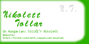 nikolett tollar business card